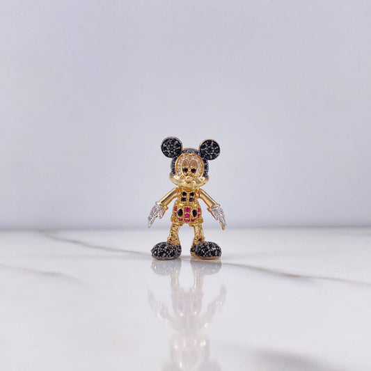 Dije Raton 6.15gr / 2.6cm / Articulado Circones Negros Fucsias Blancos Dos Oros Amarillo Blanco (Oferta) $