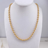 Cadena Militar 24.6gr / 55cm / 3.8mm Bolas Diamantadas Oro Amarillo +3 $