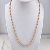Cadena Militar 18.55gr / 65cm / 3mm Bolas Lisas Oro Rosa +3 $
