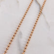 Cadena Militar 26.15gr / 70cm / 3mm Bolas Lisas Oro Rosa +3 $