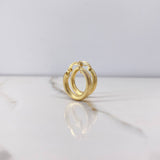 Candongas Juli 1.9gr / 2cm / Rayadas Oro Amarillo $