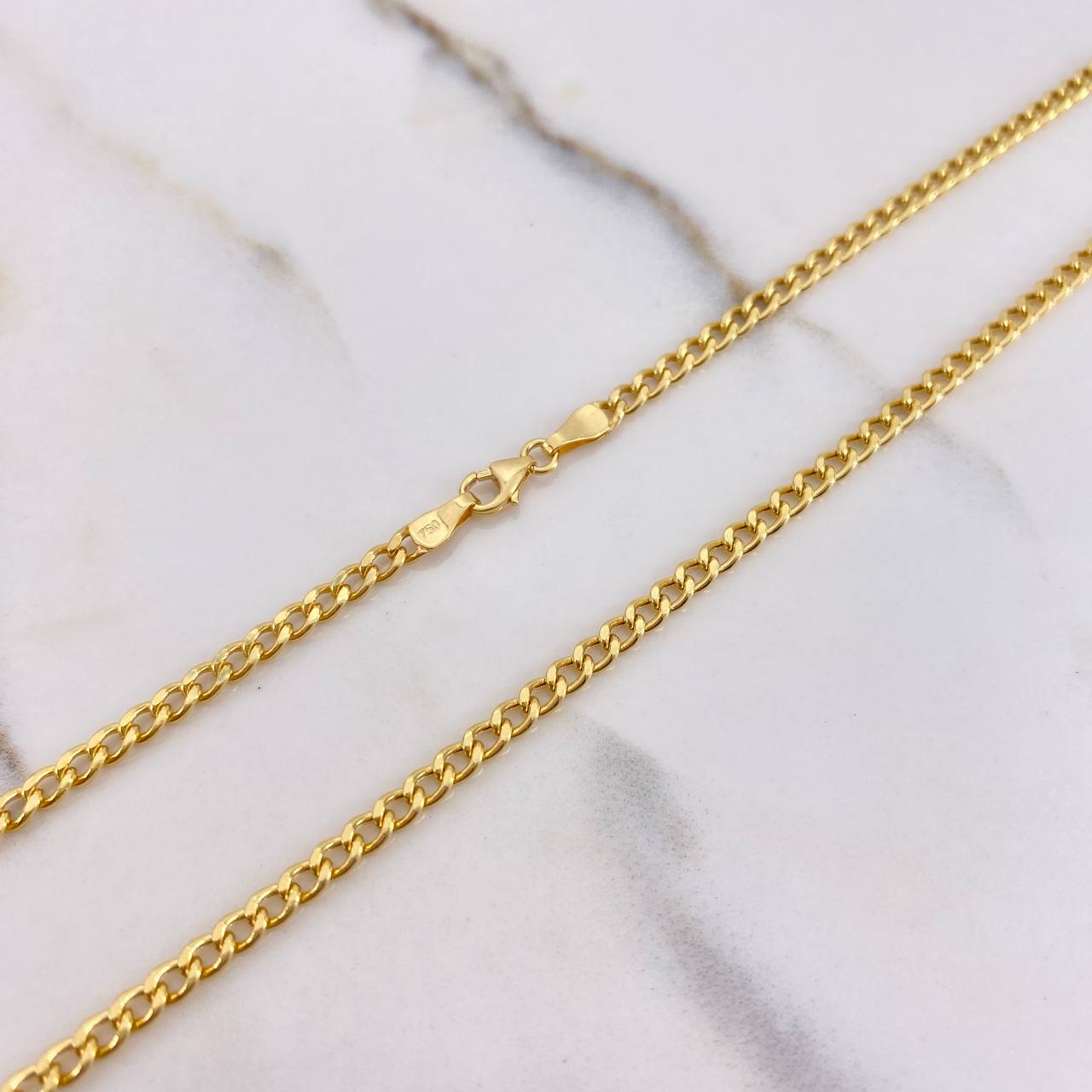 Cadena Cubana 7gr / 60cm / 3mm Oro Amarillo +0 $