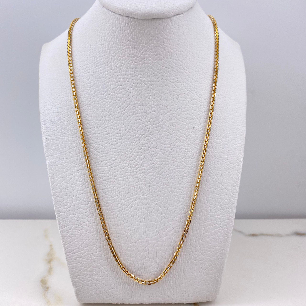 Cadena Veneciana 14.7gr / 60cm / 1.75mm Dos Oros Amarillo Blanco +3 $