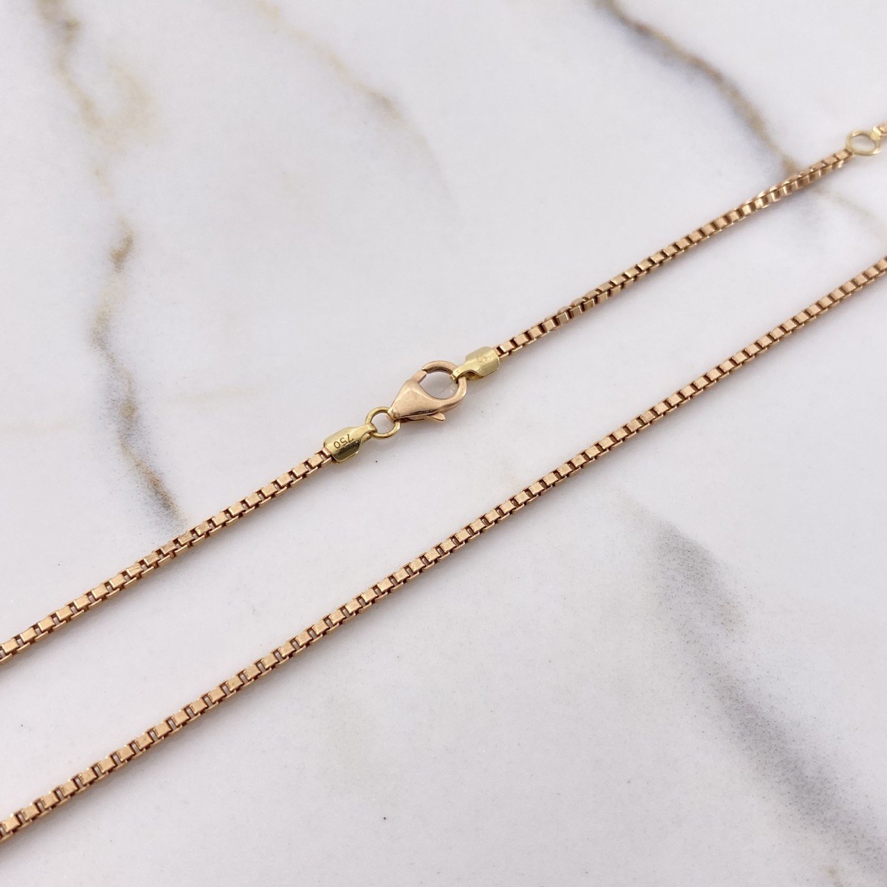 Cadena Veneciana 7.55gr / 50cm / 1.5mm  Oro Rosa +3