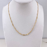 Cadena Aro Seguido 2.65gr / 50cm / 3mm Plana Diamantada Oro Amarillo +3 $