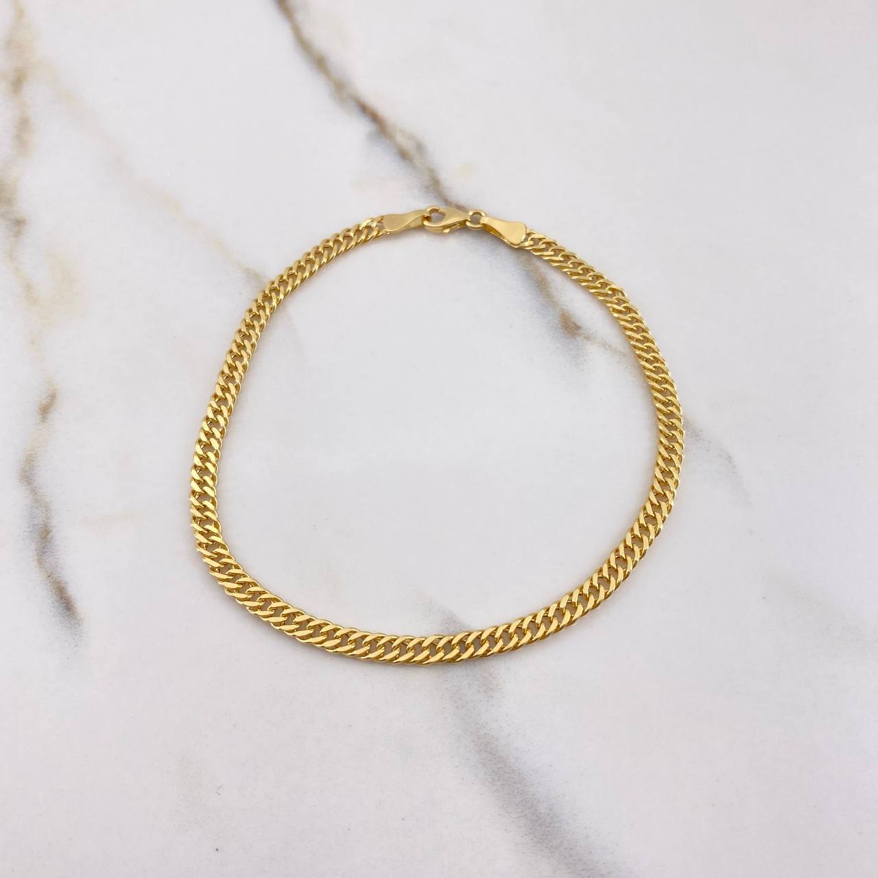 Pulso Cubano Tibetano 2gr / 19cm / 3mm Oro Amarillo +1 $