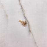 Dije GC 0.55gr / 1.3cm / Circones Blancos Oro Rosa &