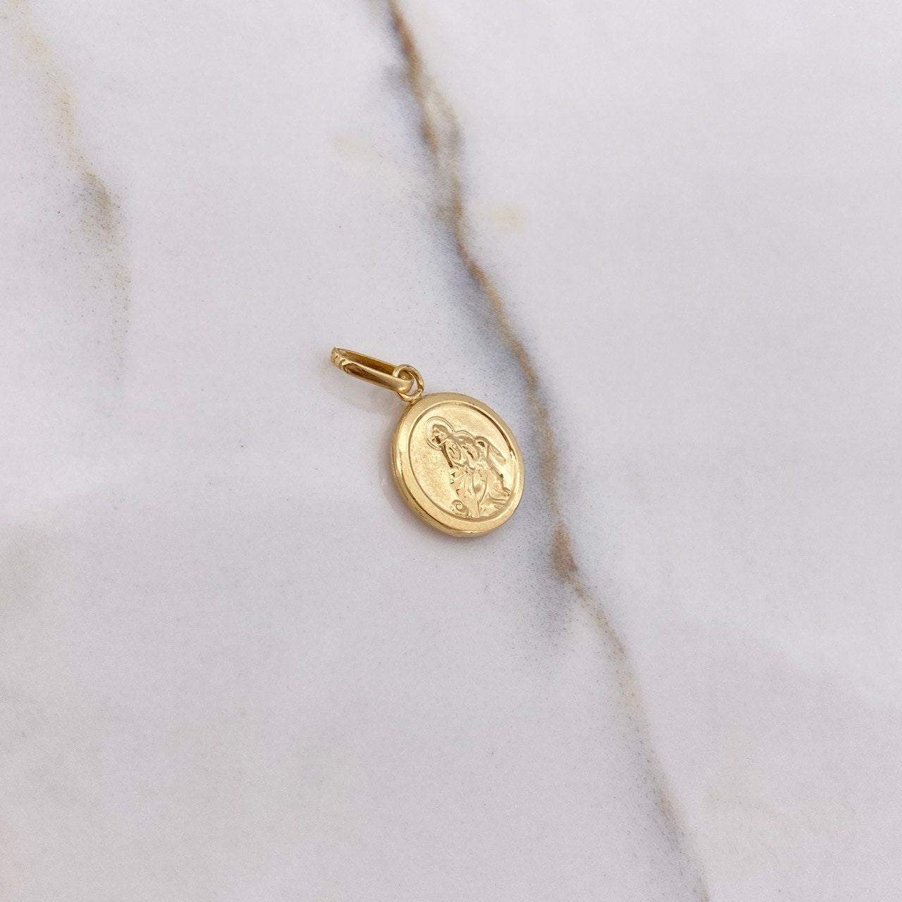 Dije Virgen Del Carmen 0.55gr / 1.8cm / Troquelado Oro Amarillo &