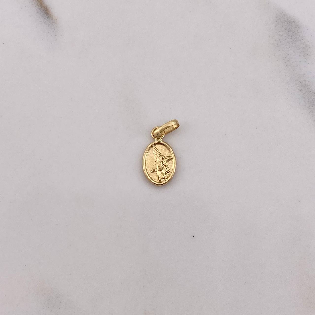 Dije San Miguel Arcangel 0.25gr / 1.4cm / Troquelado Oro Amarillo &