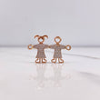 Herraje Niña Y Niño 1.8gr / 2.4cm / Circones Blancos Oro Rosa &