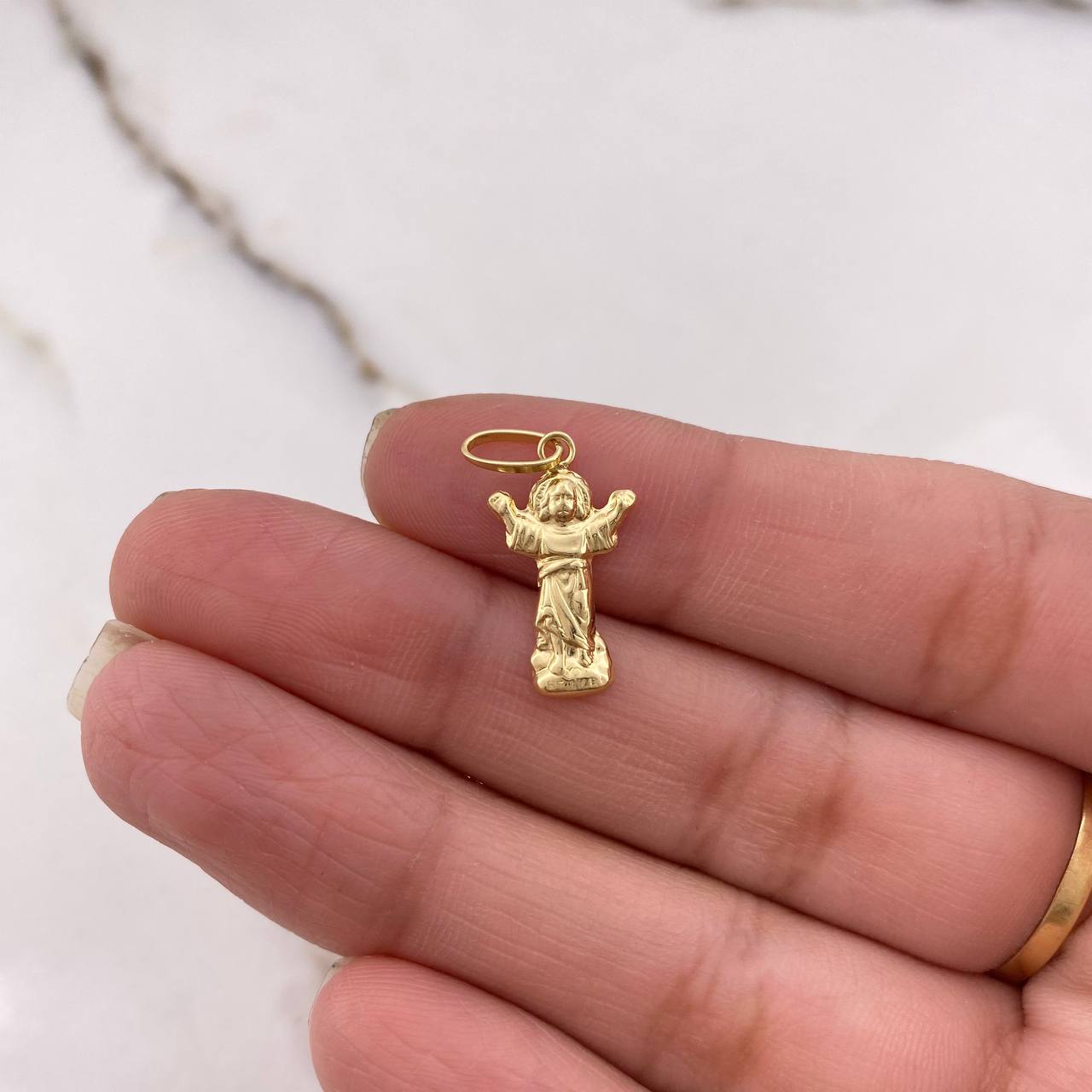 Dije Divino Niño 0.55gr / 2cm / Liso Oro Amarillo &