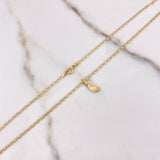 Cadena Escalera Plana 1.7gr 40cm +Dije Pie Liso 0.15gr 1.3cm  / Tres Oros (Oferta) $