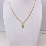 Cadena Escalera Plana 1.7gr 40cm +Dije Pie Liso 0.15gr 1.3cm  / Tres Oros (Oferta) $