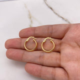 Candongas Nati 1.25gr / 1.5cm / Lisas Oro Amarillo $