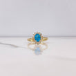 Anillo Halo 3.3gr / T7 / Circones Celeste Blancos Oro Amarillo $
