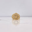 Anillo Correa Corona RX 6.6gr / T6 / Circones Blancos Oro Amarillo $