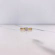 Anillo Solitario Puente 2.45gr / T5 1/2 / Circones Blancos Oro Amarillo &