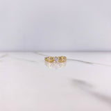Anillo Solitario 1.8gr / T6 1/4 / Circones Blancos Oro Amarillo &
