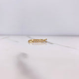 Anillo Solitario Churumbela 1.9gr / T6 1/4 / Circones Blancos Oro Amarillo &
