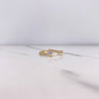 Anillo Solitario Lineas Invertidas 1.55gr / T6 1/2 / Circones Blancos Oro Amarillo &