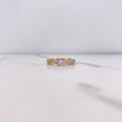 Anillo Solitario Puente 3.2gr / T7 / Circones Blancos Oro Amarillo &