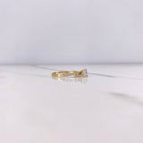 Anillo Solitario Churumbela 1.75gr / T5 3/4 / Circones Blancos Oro Amarillo &