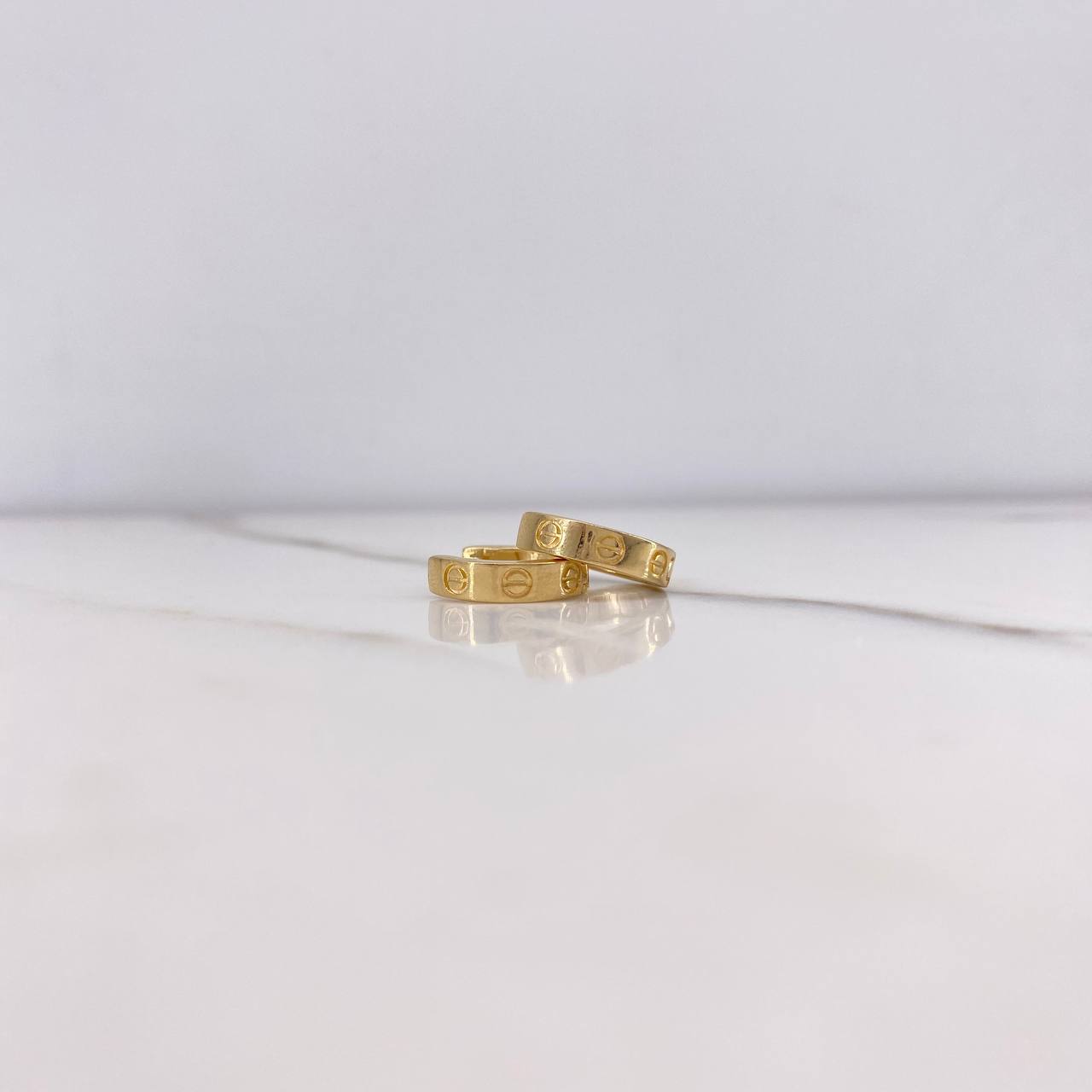 Candongas Tornillo 3gr / 1.1cm / Lisos Oro Amarillo &