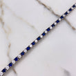 Pulso Tenis 18.35gr / 19cm / Circones Blancos Azules Oro Blanco &
