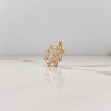 Dije Virgen María 1.5gr / 2.7cm / Circones Blancos Oro Amarillo $