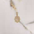 Dije Virgen María 1.5gr / 2.7cm / Circones Blancos Oro Amarillo $