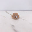 Anillo Bolsa Dinero 9.45gr / T11 1/2 / Circones Blancos Dos Oros Blanco Rosa $