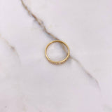 Anillo Churumbela 1.35gr / T6 1/4 / Circones Blancos Oro Amarillo $