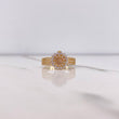 Anillo Correa Corona RX 3.8gr / T7 1/2 / Circones Blancos Tres Oros $