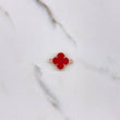 Herraje Trebol 3.35gr / 2.1cm / Ceramica Roja Oro Rosa Nac.Esp. $