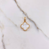 Dije Trebol 6gr / 2.7cm / Nacar Blanco Oro Amarillo Nac.Esp. &