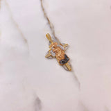 Dije San Miguel 8.1gr / 4.3cm / Circones Blancos Tres Oros $