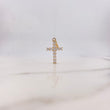 Dije Cruz 1.7gr / 2.5cm / Circones Blancos Oro Amarillo $