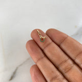 Dije Minnie Mouse 0.3gr / 1.5cm / Circones Verdes Oro Rosa $
