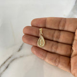 Dije Gota Letra I 0.55gr / 2.5cm / Oro Amarillo $