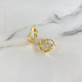 Candongas Entorchadas 2.8gr / 2cm / Lisas Rustico Oro Amarillo $