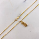 Cadena Lazo 1.05gr / 60cm + Dije Dolar 0.60gr / 2cm Oro Amarillo (Oferta) $