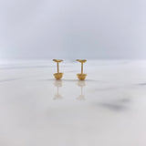 Topos Estrella 0.65gr / Circon Blanco Oro Amarillo &