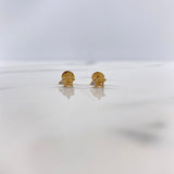 Topos Estrella 0.65gr / Circon Blanco Oro Amarillo &