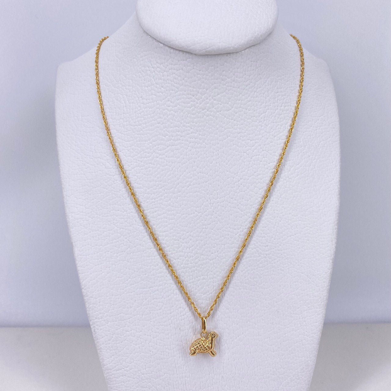 Cadena Lazo 0.95gr / 50cm + Dije Tortuga 0.50gr / 1.5cm Oro Amarillo (Oferta) $