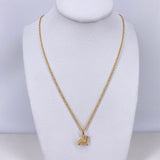 Cadena Lazo 0.95gr / 50cm + Dije Tortuga 0.50gr / 1.5cm Oro Amarillo (Oferta) $