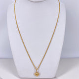 Cadena Lazo 0.90gr / 50cm + Dije Corazon Troquelado 0.35gr / 1.5cm Oro Amarillo (Oferta) $