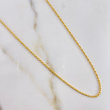 Cadena Lazo 0.95gr / 50cm + Dije Corona Circones Blancos 0.40gr / 1.5cm Oro Amarillo (Oferta) $