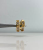 Candongas Tornillo 6.55gr / 1.5cm / Circones Blancos Oro Amarillo &