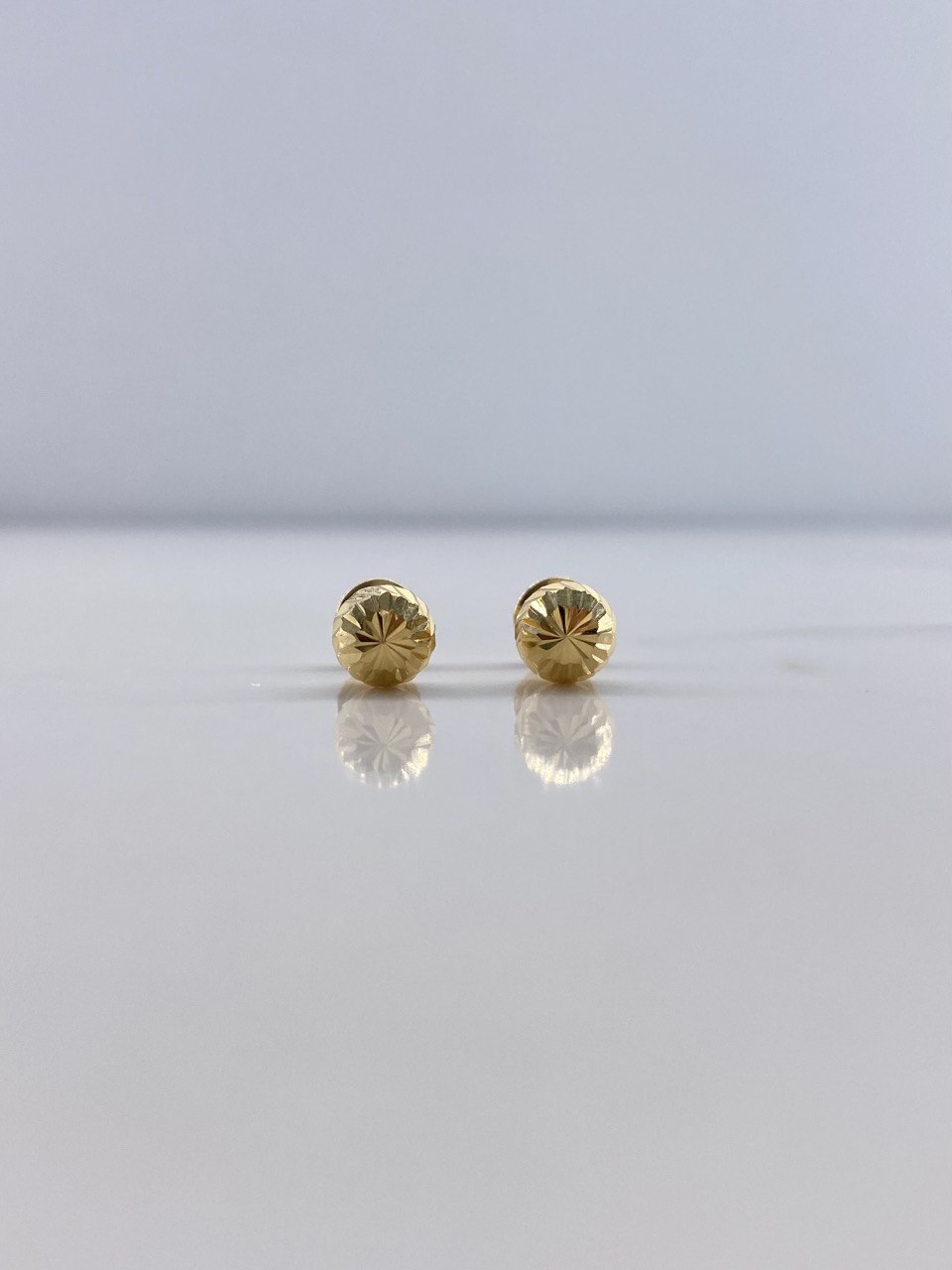 Topos Bola 0.8gr / 6mm Diamantada Oro Amarillo &