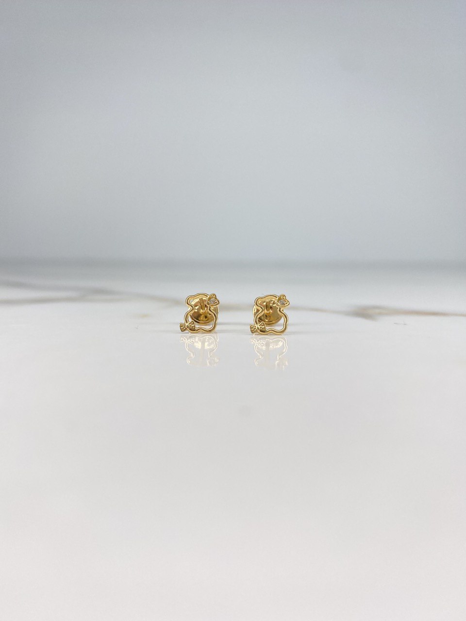 Topos Oso TS 0.65gr / Silueta Circones Blancos Oro Amarillo &